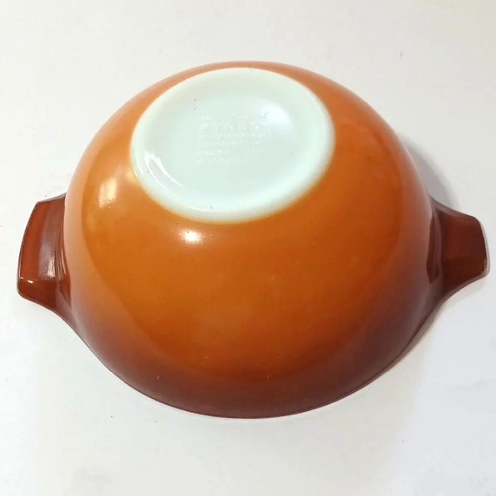Cinderella Pyrex Bowl Nesting Mixing Bowls Old Orchard Brown 1.5 quart #44